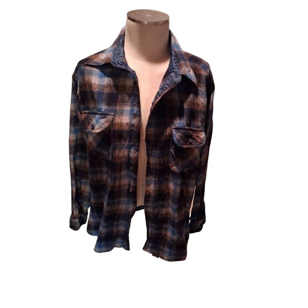Pendleton vintage plaid wool flannel made in the USA